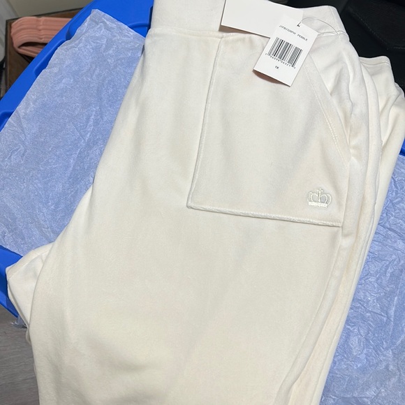 New Juicy by Juicy Couture Hooded Long Velour Pebble Jogger Pant Women's Size 1X - Picture 1 of 7